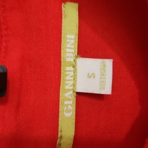 Gianni Bini Burnt Orange High Low blouse small Oversized Flowy Lagenlook Career - Picture 6 of 9